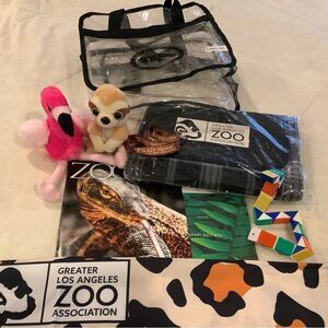 L.A. Zoo VIP Member Gift Bag- Stuffies- Blanket- brochure- Scarf Special Edition